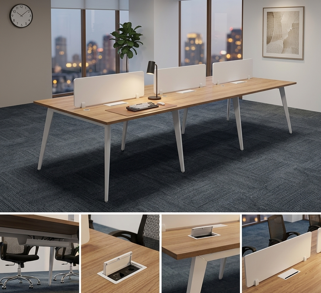Vexora Pro 6-Person Office Workstation