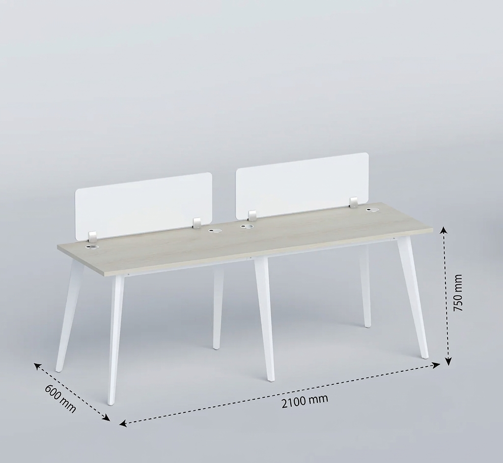 Dual Pro Side-by-Side Two-Person Office Workstation
