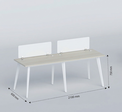 Dual Pro Side-by-Side Two-Person Office Workstation