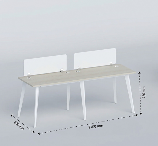 Dual Pro Side-by-Side Two-Person Office Workstation