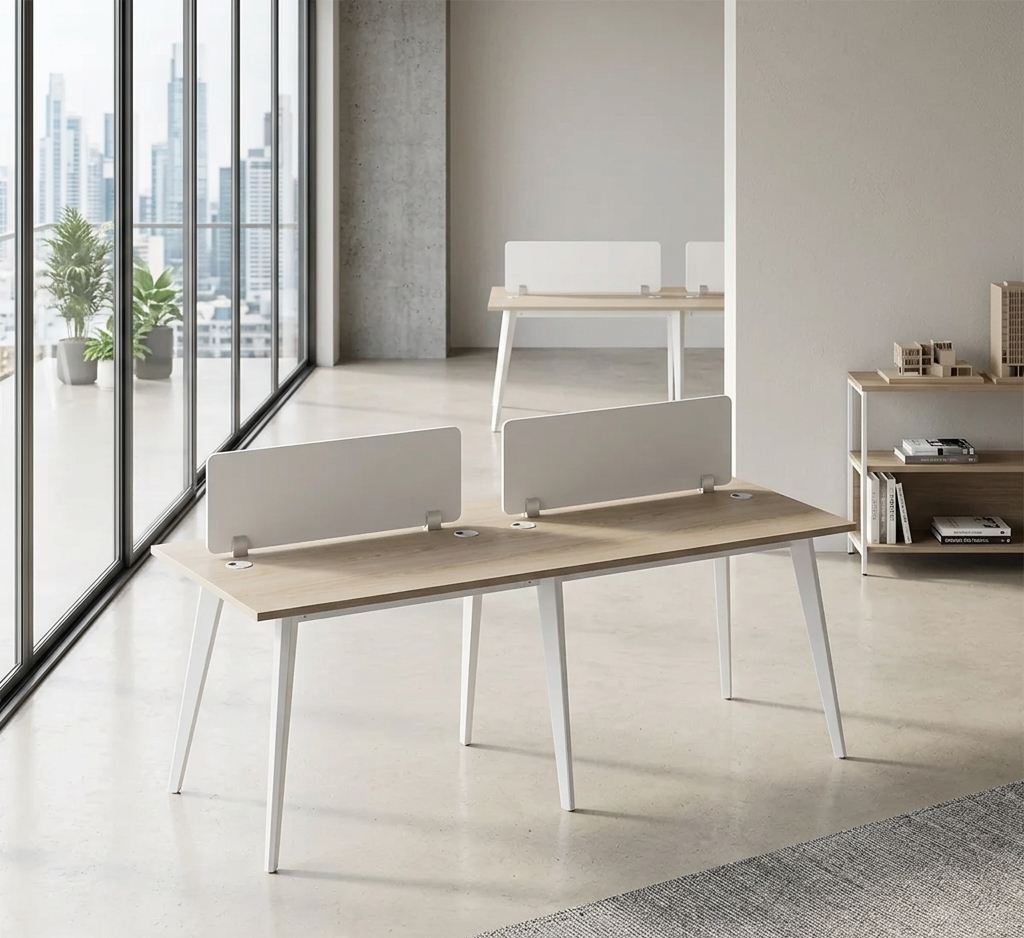 Dual Pro Side-by-Side Two-Person Office Workstation