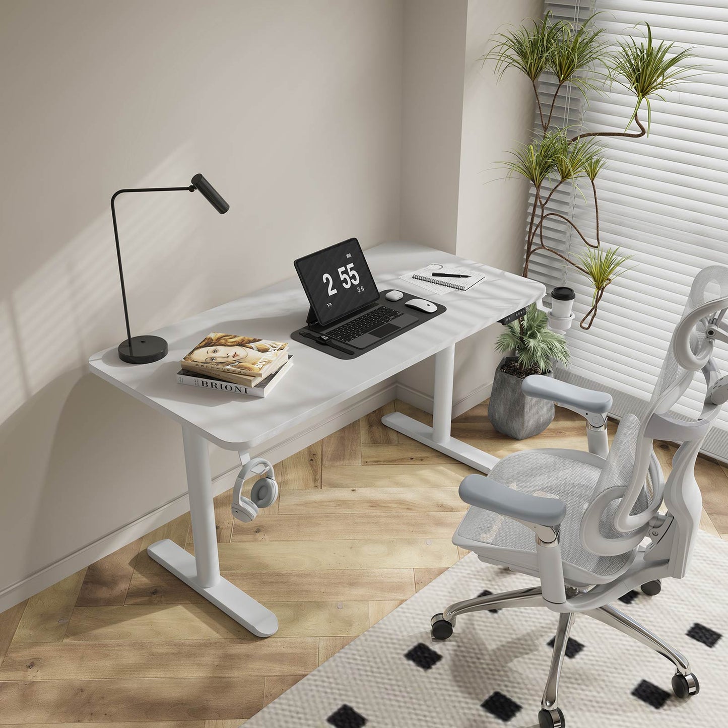 Dual Motor 3 Stage Electric Height Adjustable Desk